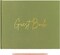 Wedding Book Bundle, Includes 2 Pens Wedding GuestBook, Sage Green Golden Guest Book, Guest Book Wedding Reception, Wedding Registry Must Have, GuestBook for Wedding